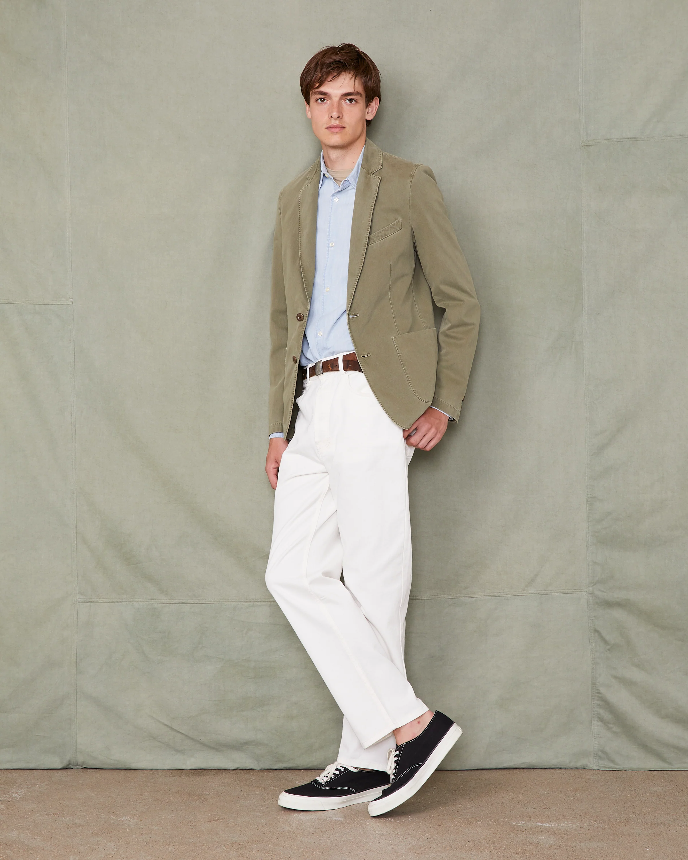 Look | Veste New lightest coton italien organique olive DLC